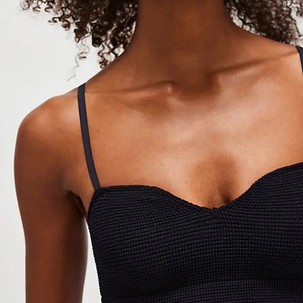 Free People Rib Reach for Longline Bralette